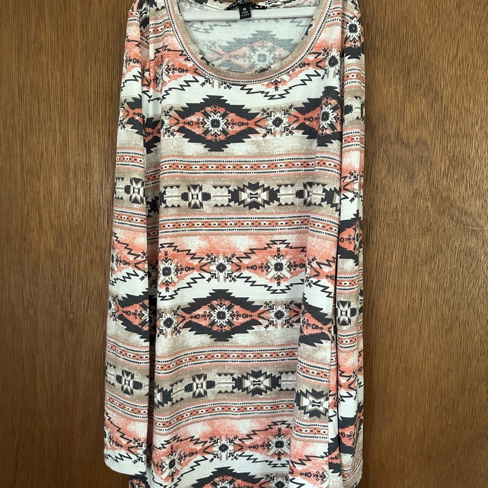 Living Doll Geometric Print Top